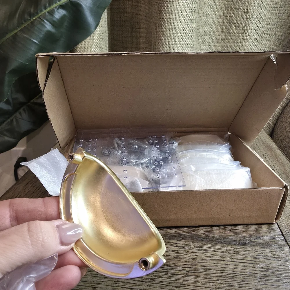 Gold Half-Moon Cabinet Pull Handle - Home Party Supplies Qty 10 3